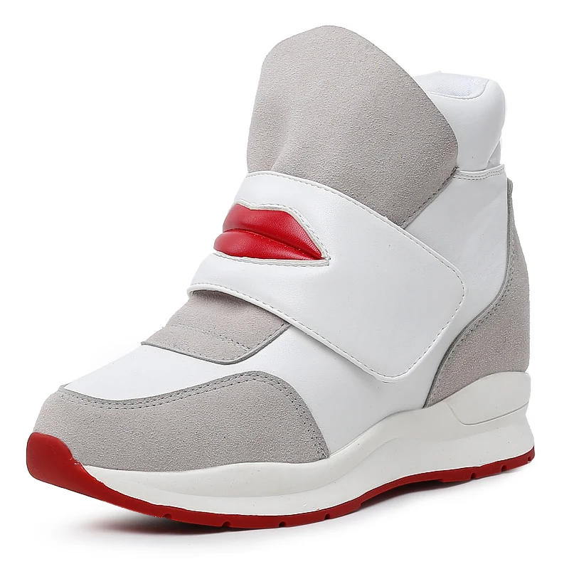 New Arrivial Women Casual Shoes 8cm Height Increasing Platform Chunky Sneakers Lip Shoe Big Sole Ladies Tenis Kiss Sneaker | Обувь