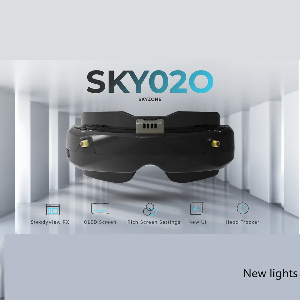 

SKYZONE SKY02O OLED 5,8 ГГц 48CH приемник Steadyview 1280X96 0 дисплей FPV очки с вентилятором трекера для радиоуправляемого гоночного дрона