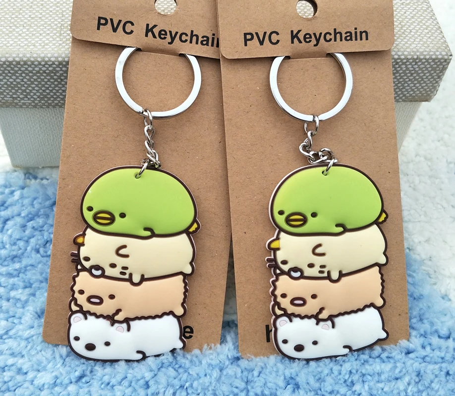 Sumikko gurashi Fashion Anime Key Chain PVC Figure Keyring Keychain Keyholder Gift Unisex NEW | Chains