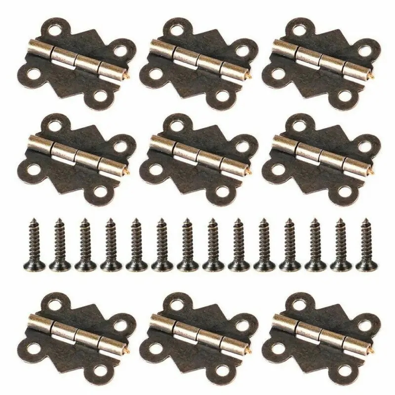 Винтажная деревянная петля 20 шт. с винтом и бабочкой железный шарнир х17 мм
