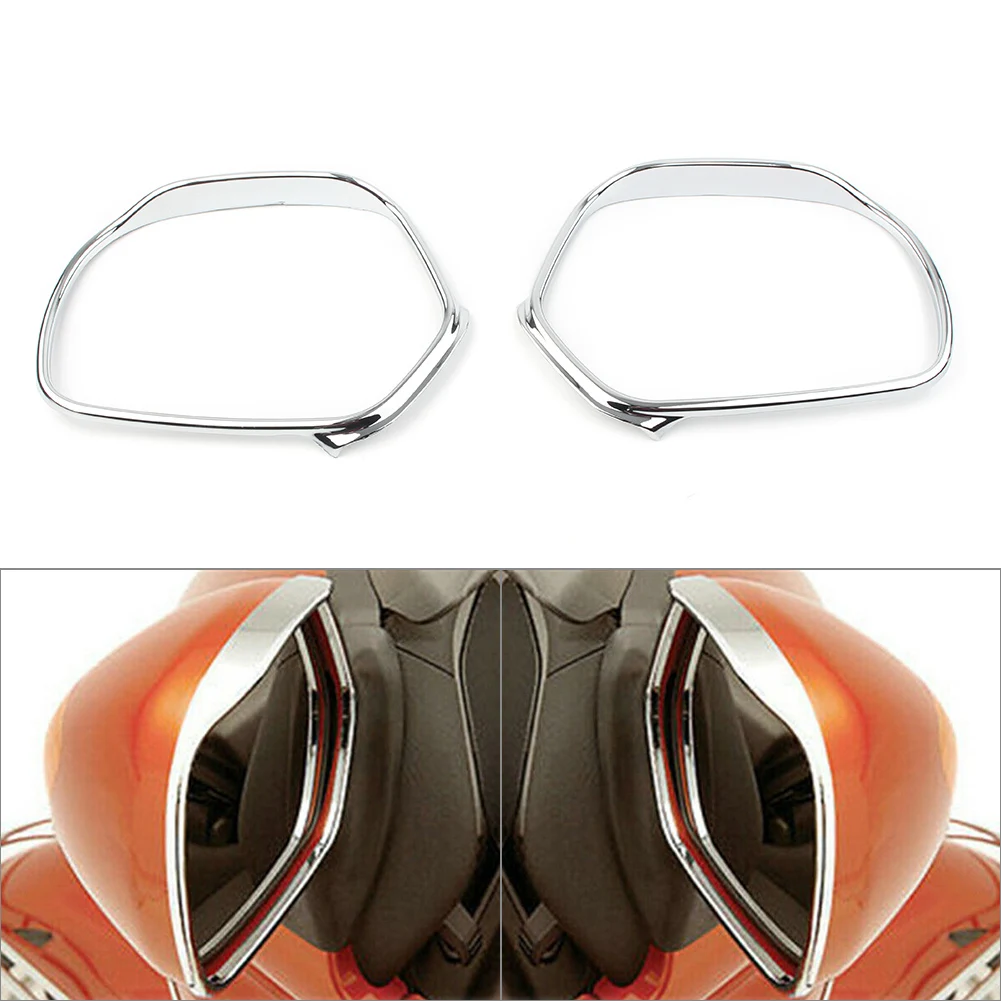 

Gold Wing GL 1800 Chrome ABS Motorbike Rearview Side Mirrors Trim Decoration For Honda Goldwing GL1800 2001-2011 1Pair