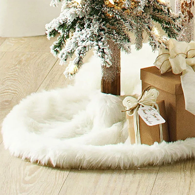 3 Styles Plush Christmas Tree Skirt Fur Carpet Merry Decoration for Home Natal Skirts New Year Navidad | Дом и сад