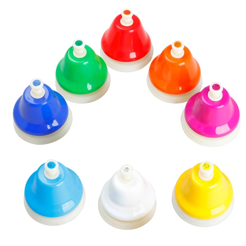 

8 Tone Colorful Melody Bell Carillon Class Hand Bell Toy Percussion Instrument Dropshipping