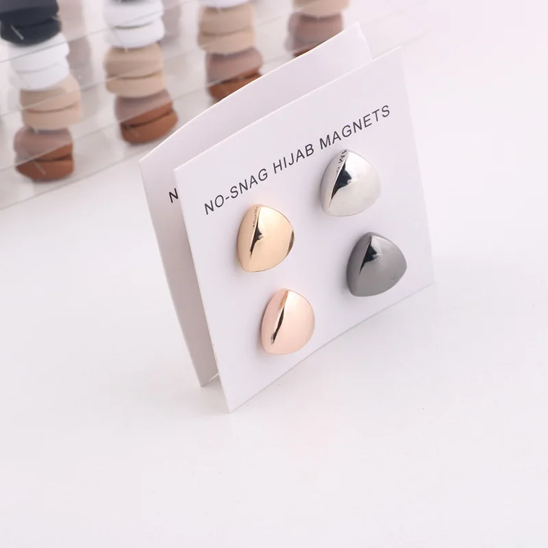 

2pcs Safe Hijab Strong Metal Plating Magnetic Brooch Female Scarf Buckle Corsage Fashion Magnet Brooches for Muslim Scarf