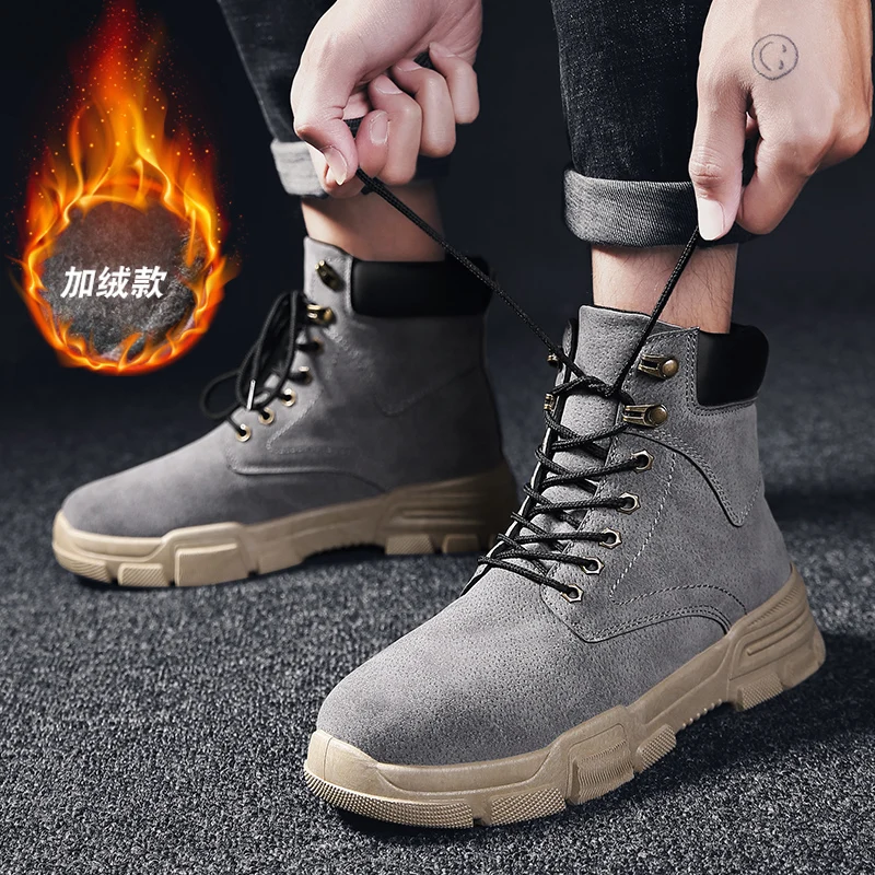 High Quality Fashion Winter Men's Martin Boots Warm Working Lace Up Desert Round Toe Top Shoes YGd-M2805 | Спорт и развлечения