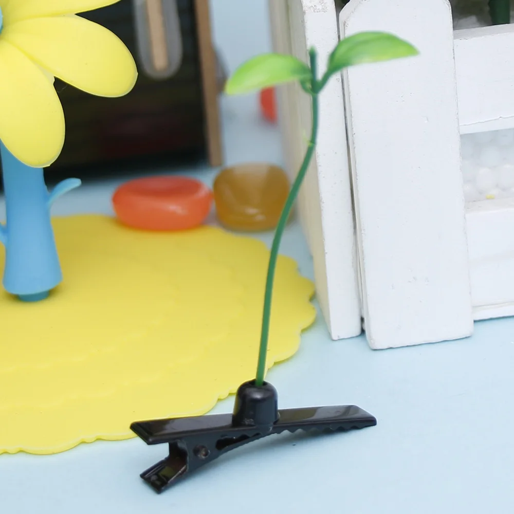 Зажим для волос унисекс милая модная забавная заколка аксессуар показа растений