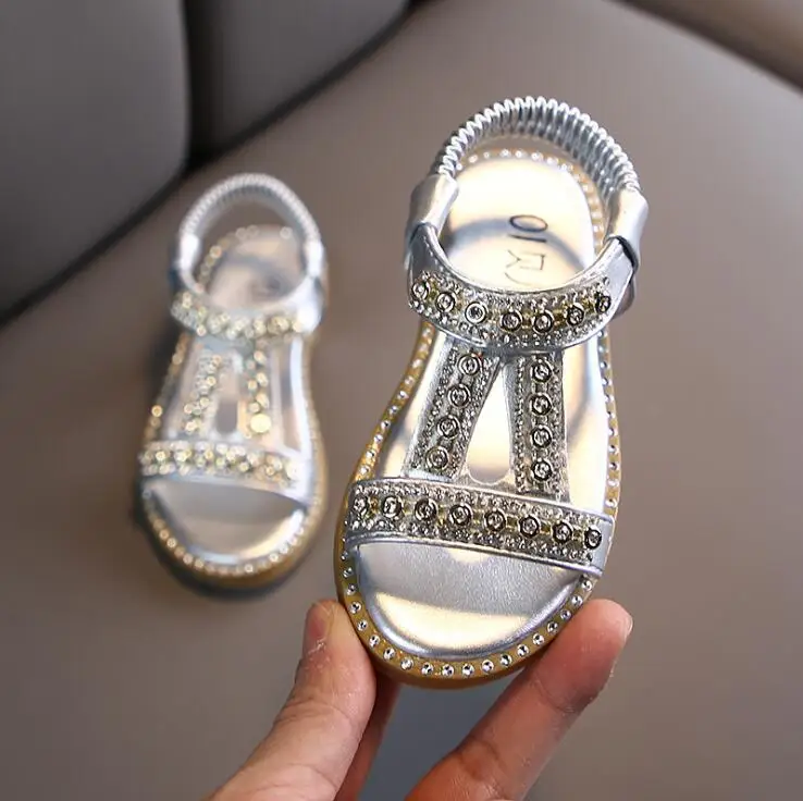 Летние детские пляжные сандалии с бантом Детская обувь принцессы Брендовые для