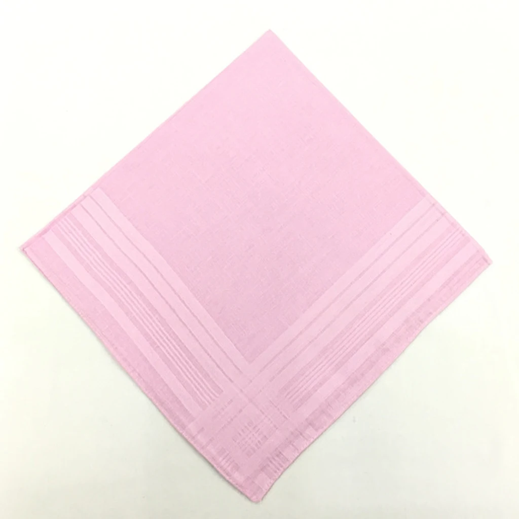 

12x Cotton Handkerchiefs Washable Square Hanky DIY Hankie Towel 43x43cm