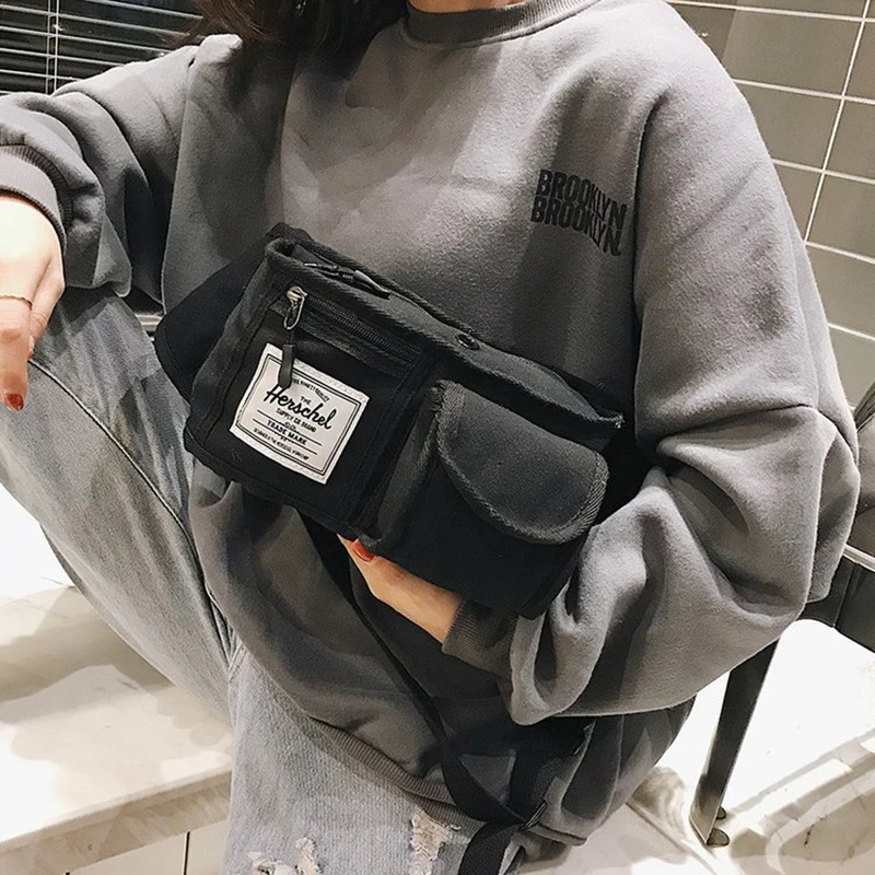 Youda оригинальный дизайн сплошной цвет стиль унисекс нагрудная сумка большой