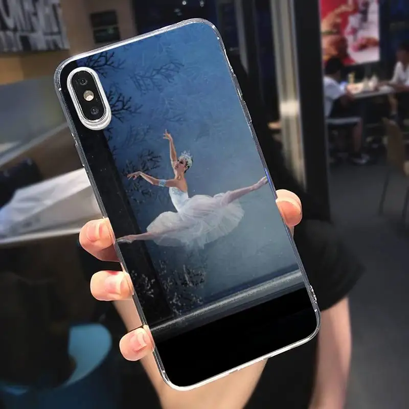 

Ballerina Dance Ballet Girl Phone Case Transparent soft For iphone 5 5s 5c se 6 6s 7 8 11 12 plus mini x xs xr pro max