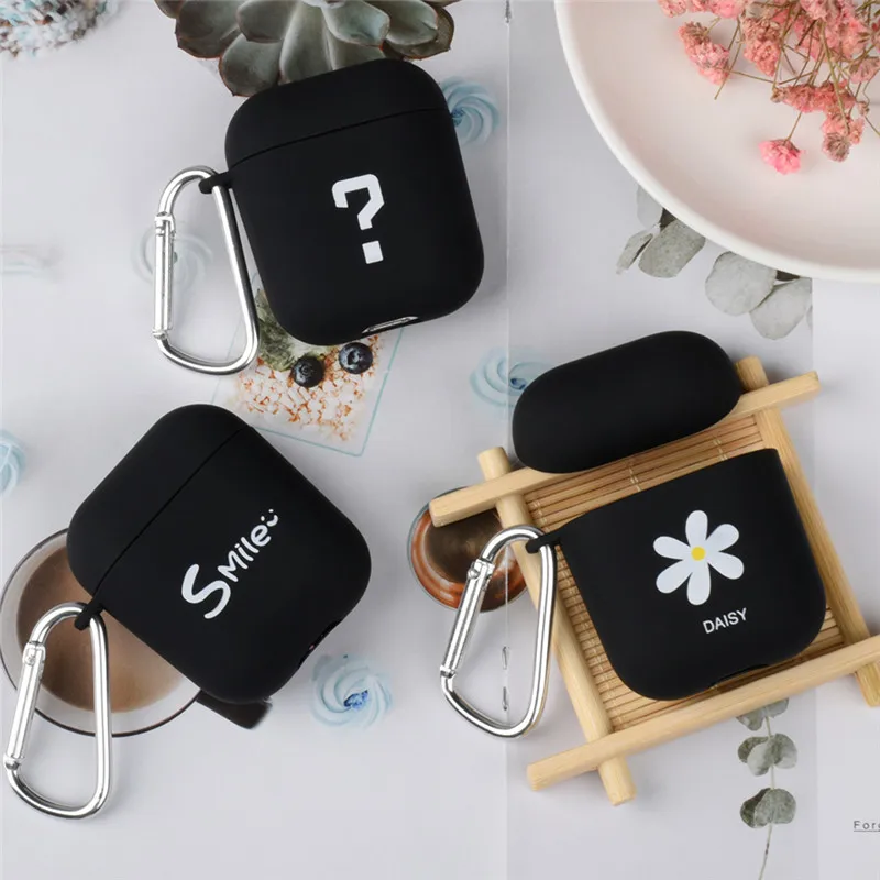 OTTWN для Apple Airpods 1 2 силиконовый чехол PC с милым рисунком в виде улыбающихся рожиц