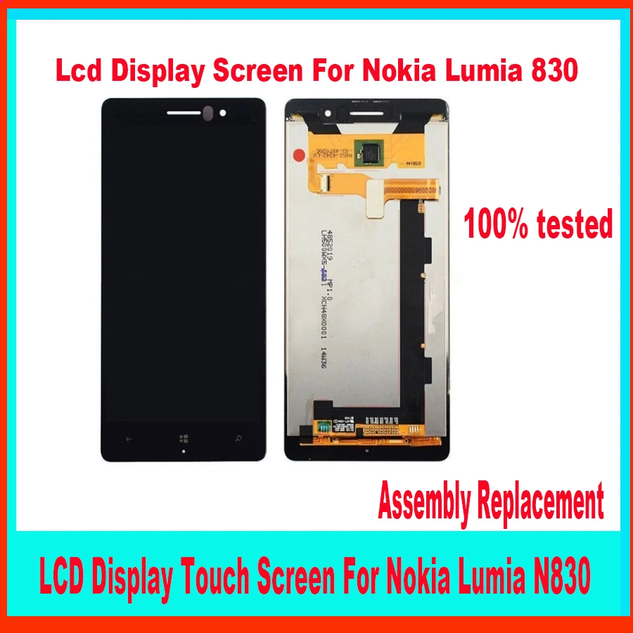 Tela de Toque Assembléia sem – com Moldura para Lumia Lcd para Nokia Display Lumia Digitador N830 Lcds Tela 830 Lcd