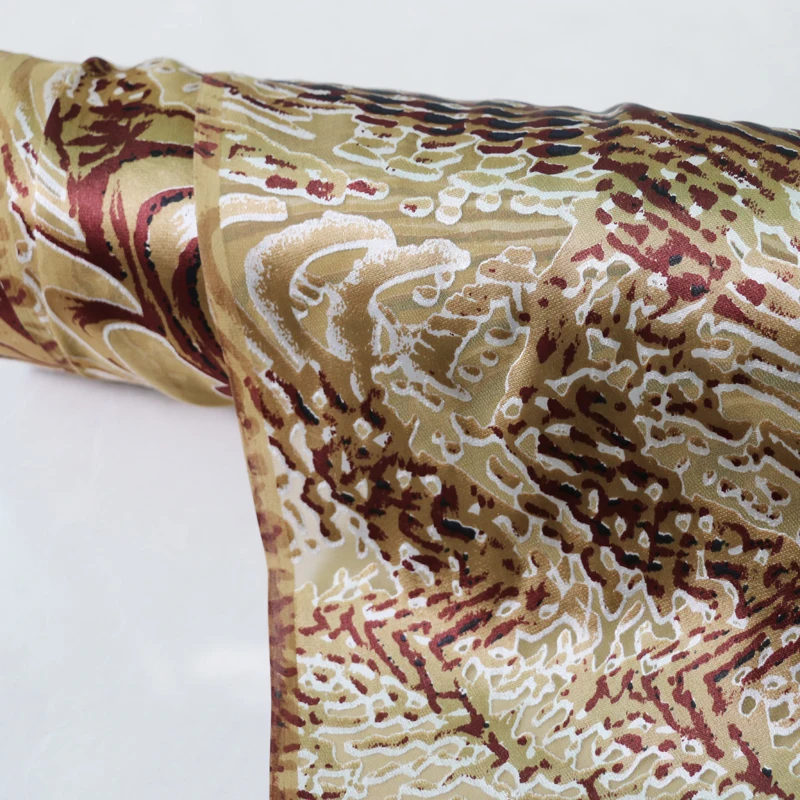 Африканские узоры шелковая ткань bornout шелковое вечернее платье марлевые