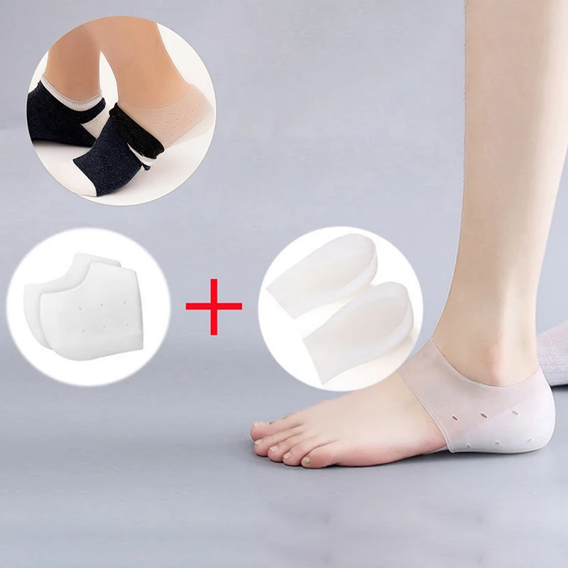 

Силиконовые невидимые внутренние стельки для подъема, увеличивающие носки, уличная Защитная подкладка для ног, для мужчин и женщин, скрытая...