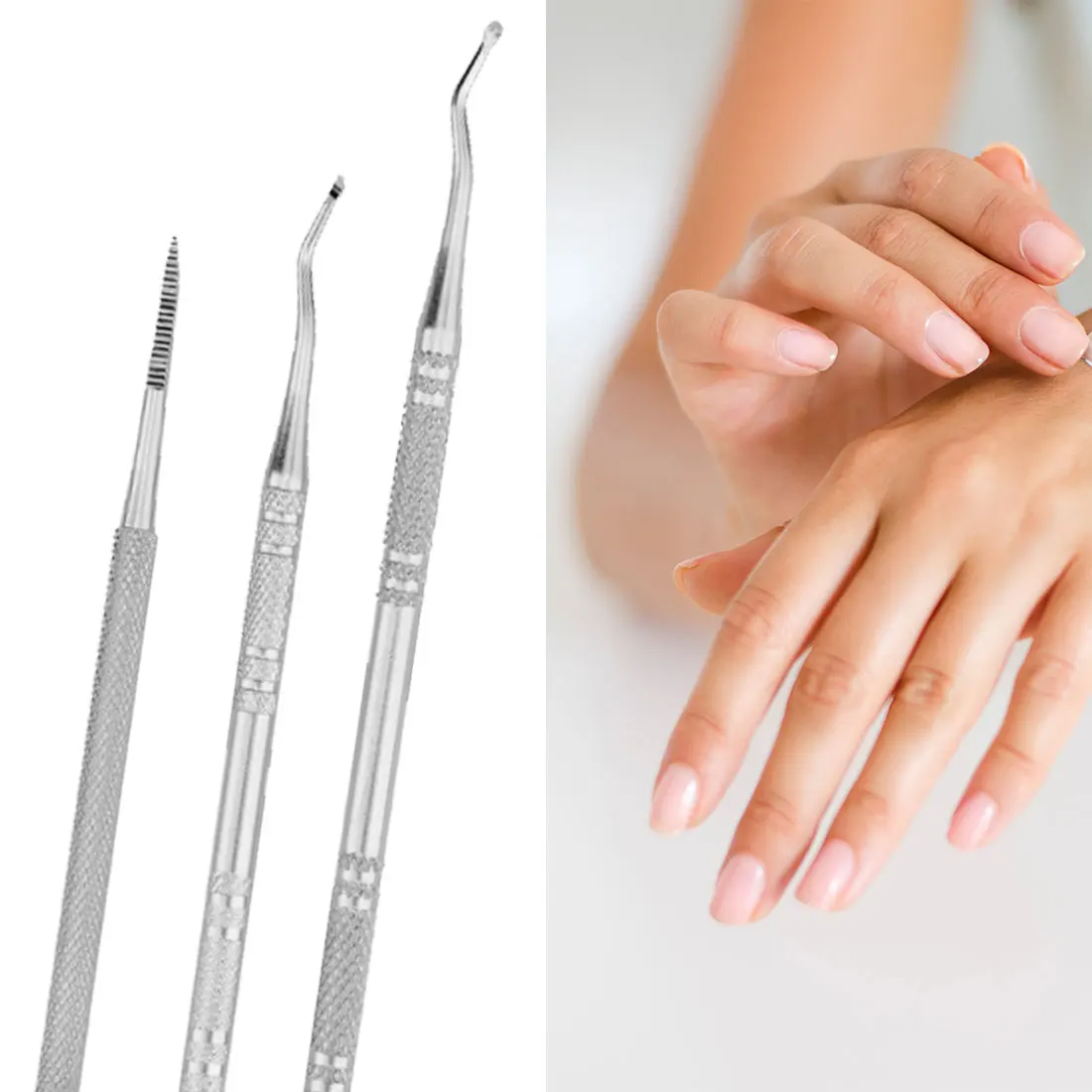 New 3 pcs Double Ended Ingrown Toenail Correction Lifter File Nail Foot Care Hook Manicure Pedicure Toenails Clean Tool | Красота и