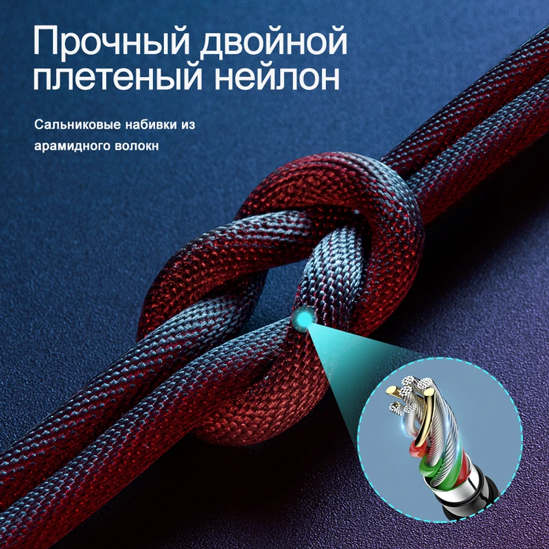 INIU 3 м светодиодный микро Тип usb C телефонный кабель Зарядное устройство микро usb для быстрой зарядки для samsung Xiaomi huawei Andriod Тип-C USB-C кабеля для передачи данных