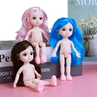 16cm bjd dolls toys baby girl doll movable jointed naked nude ob11 body fashion dolls toy for girls gift