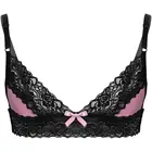 Мужское эротическое нижнее белье Sissy, бюстгальтер без косточек на тонких бретельках с цветочным кружевом, бюстгальтер без косточек без подкладки, укороченный топ