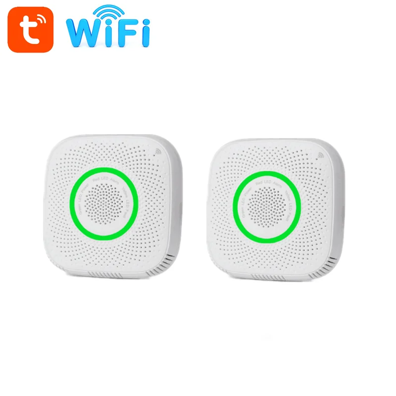 

Tuya Wifi LPG CH4 Combustible Gas Detector With Big Sounds Alarming Alert Control By Smart Life