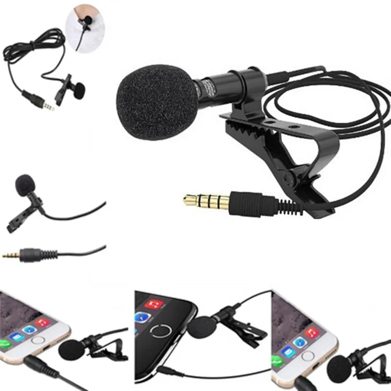 

Universal Portable 3.5mm Mini Headset Microphone Lapel Lavalier Clip Microphone for Lecture Teaching Conference Guide Studio Mic