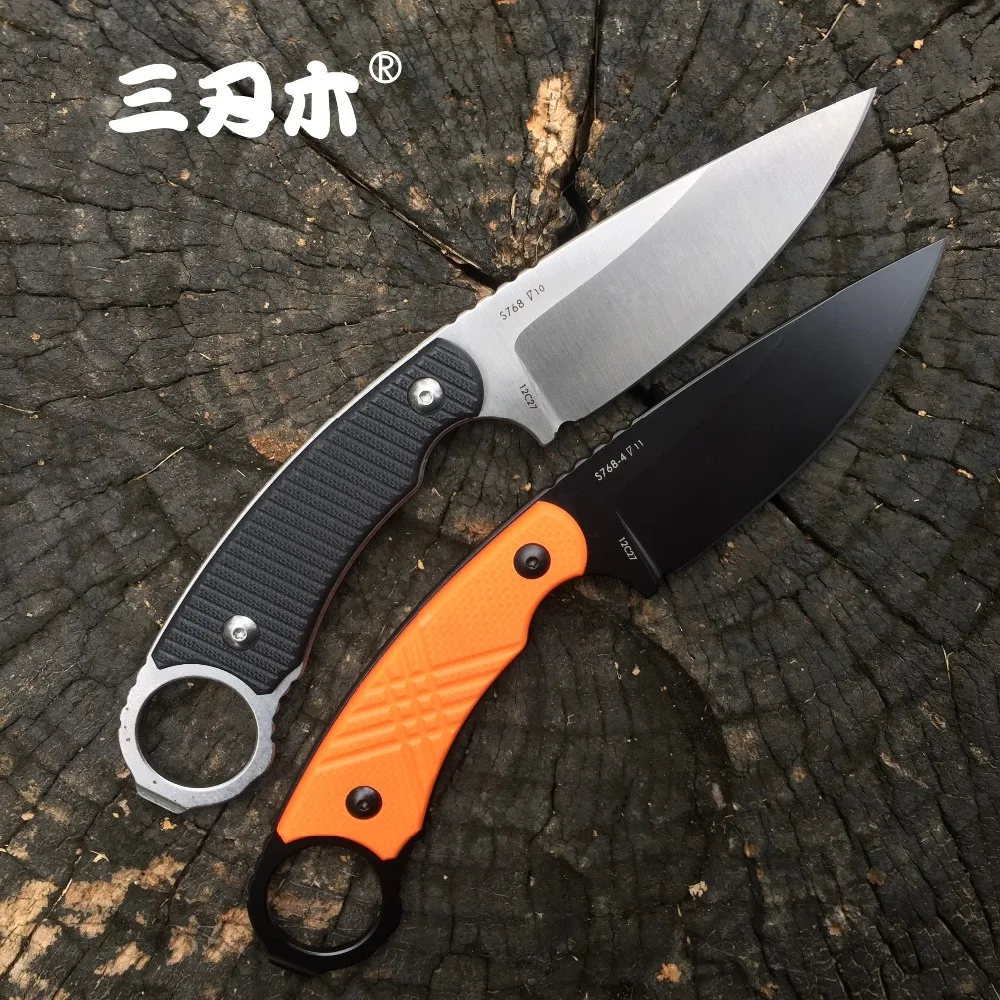 

Sanrenmu S768 Fixed Blade Knife 12C27 Blade Camping Hunting Tactical bushcraft Outdoor Survival Utility Fishing EDC Tool Knives