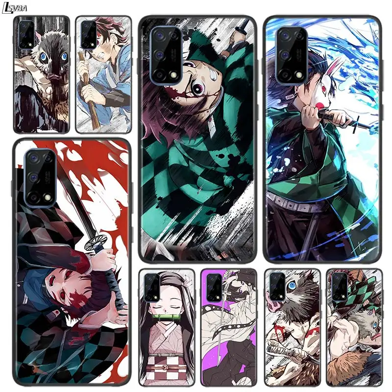 

kimetsu demon slayer no yaiba for OPPO Realme V15 X5 X3 X50 X7 V5 C21 C17 C11 C3 C2 7 7i 6 6S 6i 5 3 2 Pro Soft Black Phone Case