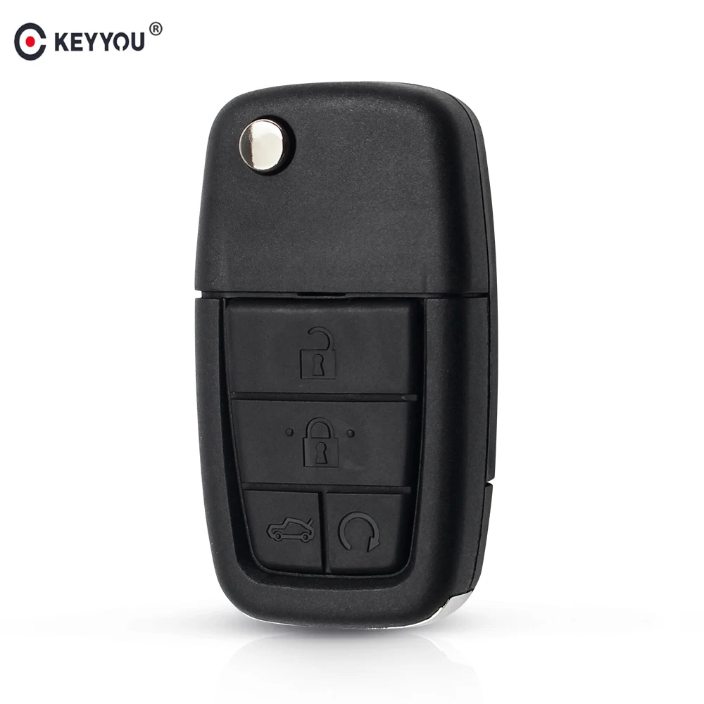 Замена KEYYOU 4 + 1 кнопки Складной флип автомобиль дистанционного ключа оболочки Fob