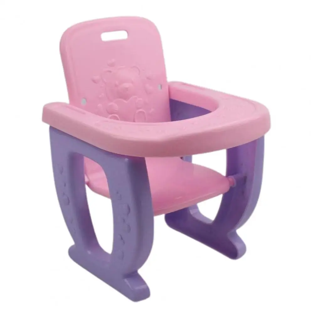 

Chair Furniture Model Minimalistic Good Craftsmanship Plastic Doll Accessories Pink Baby Eating Stroller for Micro Landscape