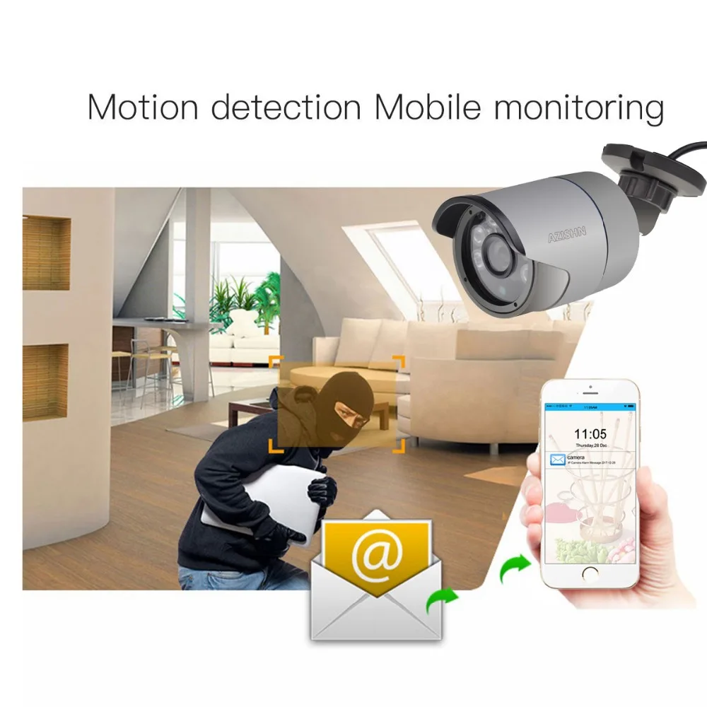 Наружная инфракрасная камера видеонаблюдения H.265 + 4MP 2560x144 0P |