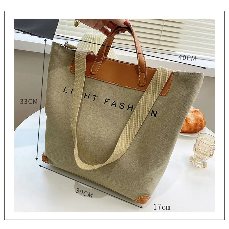 

New Fashion Casual Simple Ladies Canvas One-shoulder High-quality Large-capacity Design Outing Travel Lightweight Messenger Bag