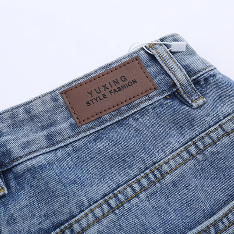 2021 Stylish Star Embroidery Distressed Washed Men Hip Hop Jeans Trousers Retro Casual Straight Women Denim Pants Pantalon Homme