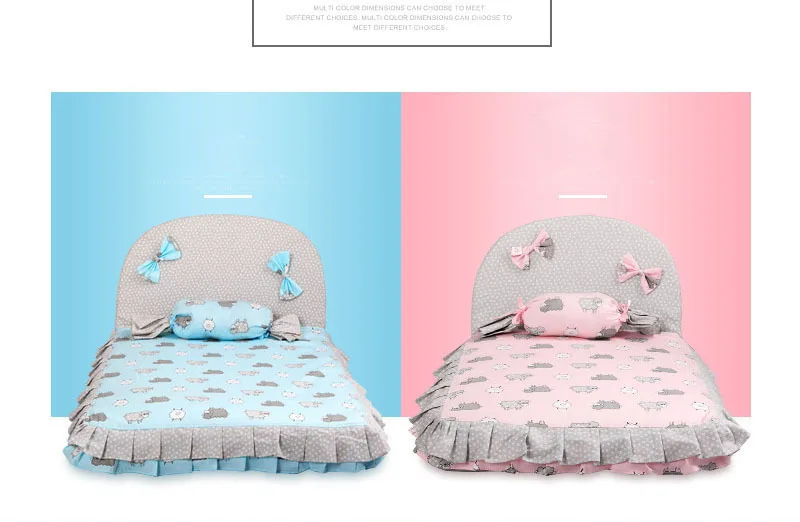

2021 New Pet Dog Cat Cute Bed Comfortable Warm Pet Room Cartoon Image Fashion Bed Pet Sofa Kennel High Quality Humanized Bed