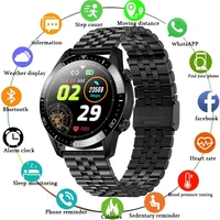 olpay 2021 new steel band smart watch men heart rate ip68 waterproof full touch screen luxury smartwatch mens for xiaomi huawei