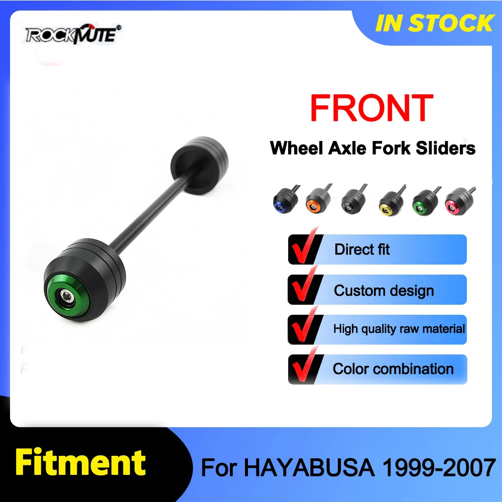 

For SUZUKI GSX-R1300 GSXR1300 GSXR 1300 HAYABUSA 1999-2007 Motorcycle Front Wheel Fork Axle Sliders Cap Crash Falling Protector