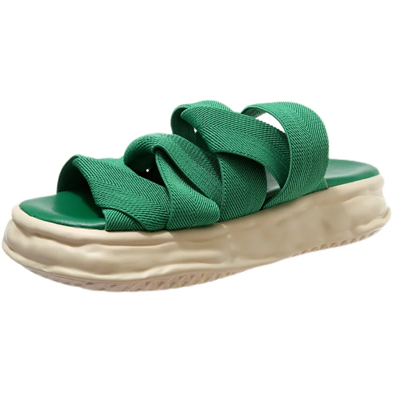 

New women Thick-Soled Increased Shoes Ladies Slippers Wild Large Size Casual Sports Sandals