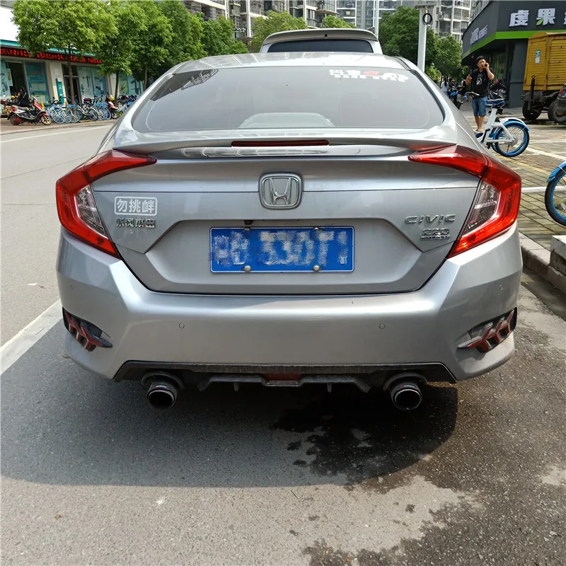 Спойлер для Honda Civic 2016 2017 2018 2019 высокое качество абс материал заднее крыло