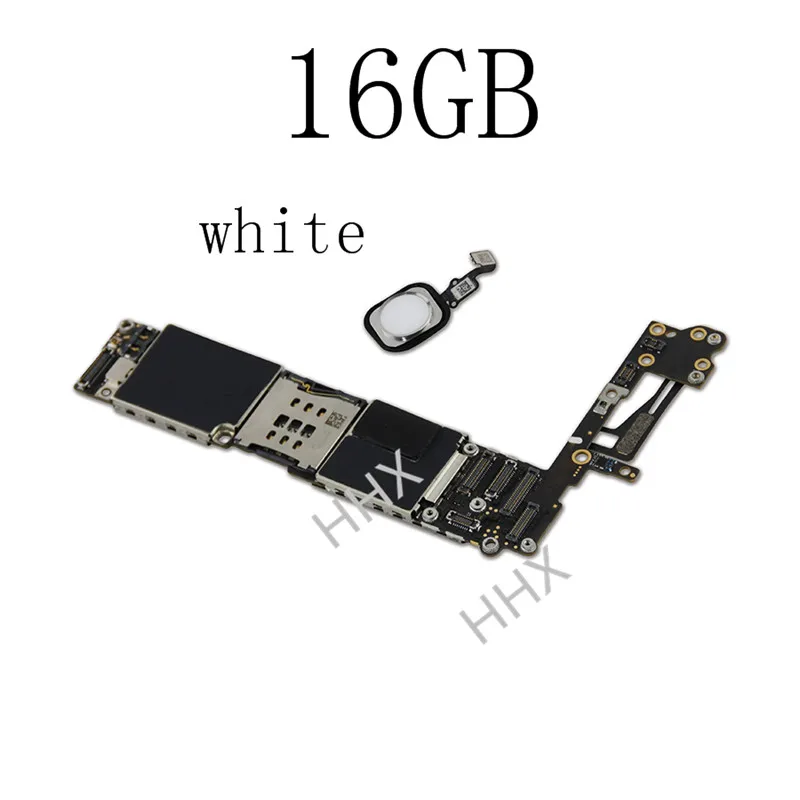 16GB-White Оригинальная разблокированная материнская плата для iPhone 6 с/без touch ID, бесплатный iCloud для iPhone 6 материнская плата с системой IOS pan - Цвет: 16GB-White