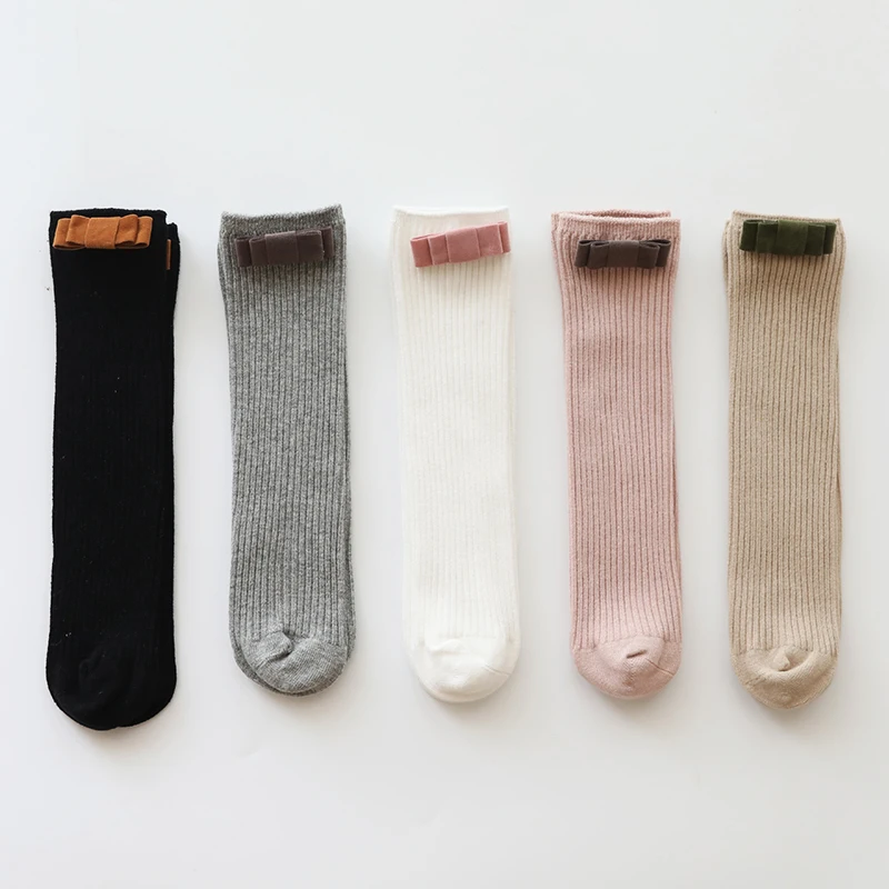 kids dress socks toddler winter long knee high girls baby autumn warm leg warmers tube white cotton 2pair | Детская одежда и обувь