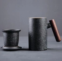creative mug ceramic retro wooden with cover zodiac sign mug eco friendly office japanese style taza de cafe drinkware be50mg