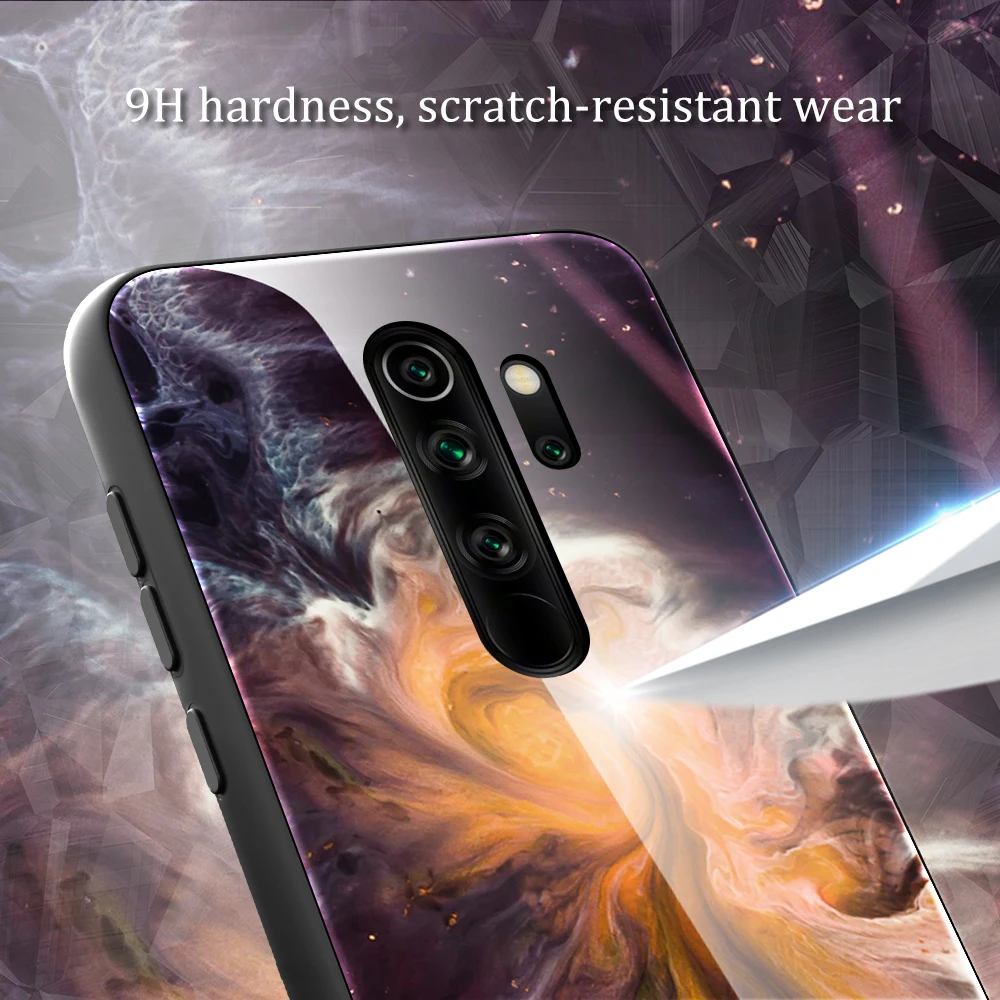 Luxury Tempered glass Case For Xiaomi Mi 9 SE 10 Pro 5G Redmi 8 8A Note 8T Mobile Phone Cover Colorful Bumper Back Casing | Мобильные