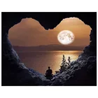 Набор для алмазной живописи стразы, Алмазная мозаика 5D сделай сам с вышивкой в виде сердца, моря, Луны, пейзажа, полная распродажа, декор для комнаты