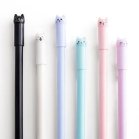6pcsset kawaii cat gel pen 0 38mm creative cute neutral ink pen children gift school office writing supplies stationery