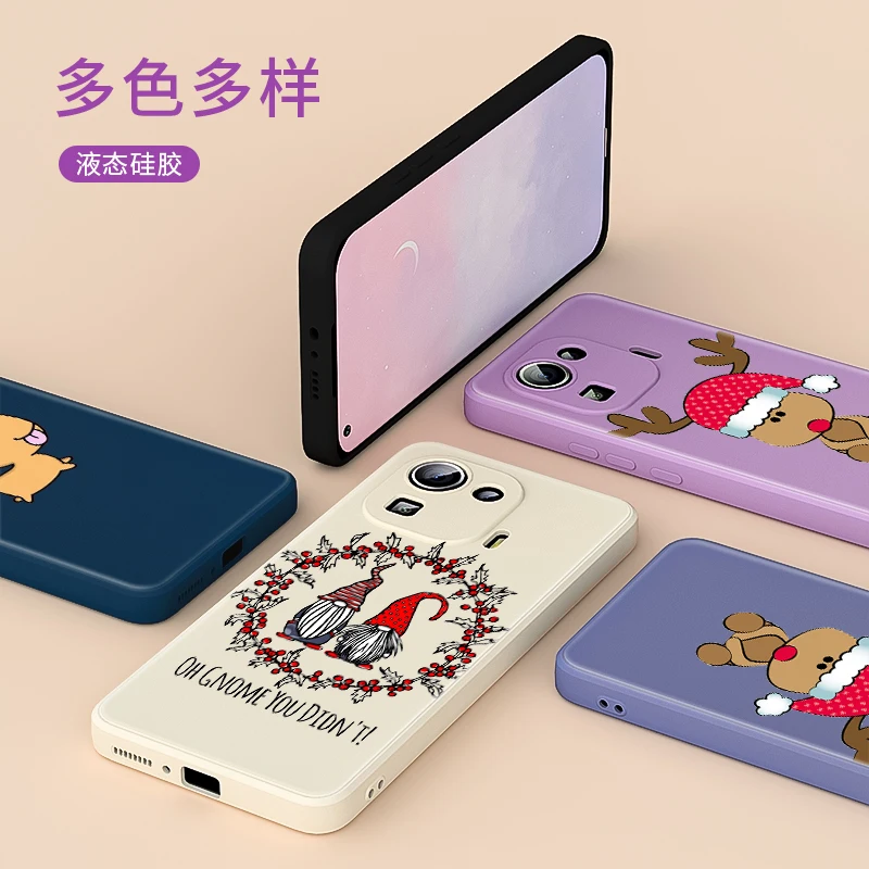 

Cartoon Cute Fawn For Xiaomi Mi 11 Ultra 10T 10S 9 5G Pro Lite Youth Mix 4 Liquid Silicone Soft Cover Phone Case