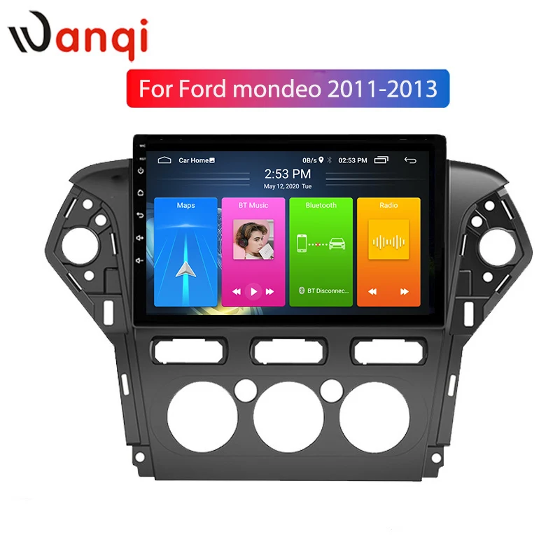 Автомагнитола Wanqi для Ford Mondeo 4 2011 2012 2013 мультимедийный видеопроигрыватель с