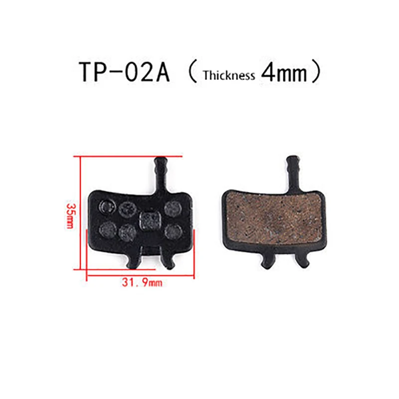 TP-02A 1 пара(2 шт.) MTB велосипедный велосипед велосипедные дисковые Тормозные колодки полуметаллические тормозные колодки для SHIMANO SRAM AVID HAYES TEKTRO Magura Formula - Цвет: TP-02A