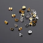 Серьги-бабочки, 100 шт.лот, из серебра 925 пробы, 4,5x6 мм