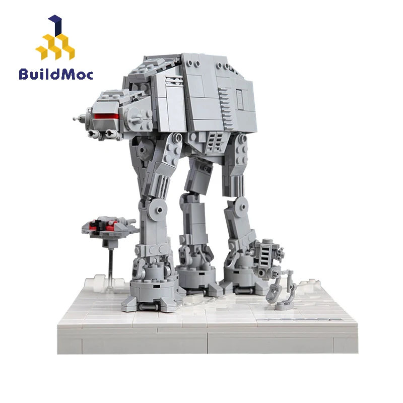 

BuildMoc City Space Wars AT-AT Assault on Hoth Walking Machine Building Blocks Bricks Robot Transporter Modular Toy For Children