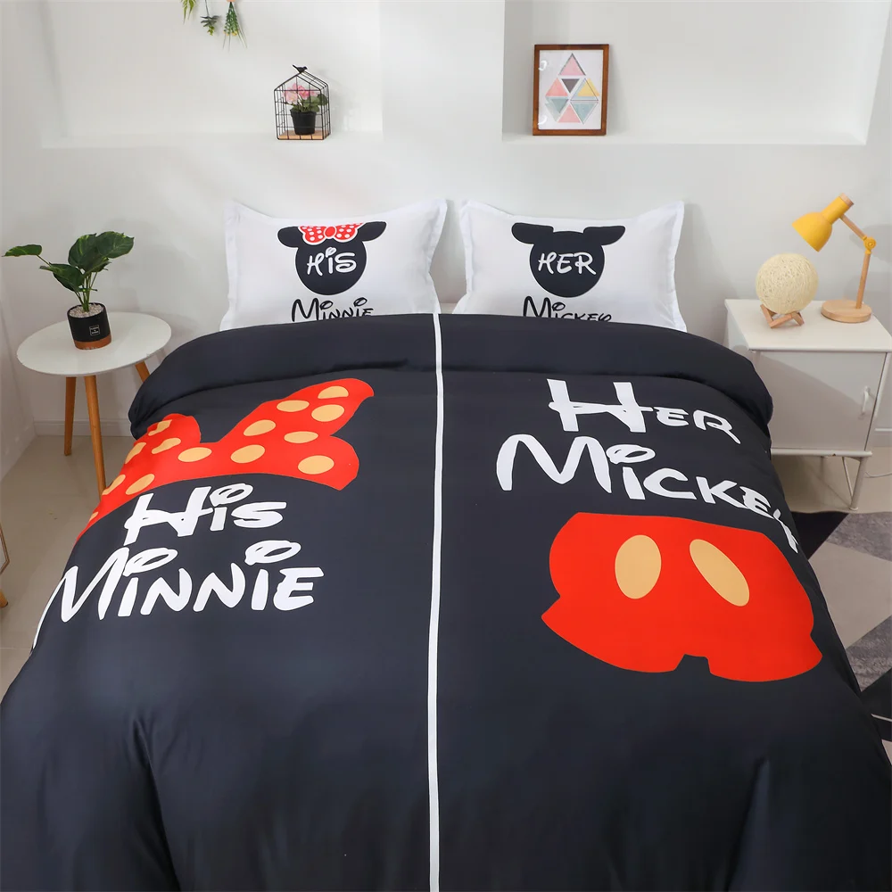 

Комплект постельного белья из мультфильма «Микки и Минни»