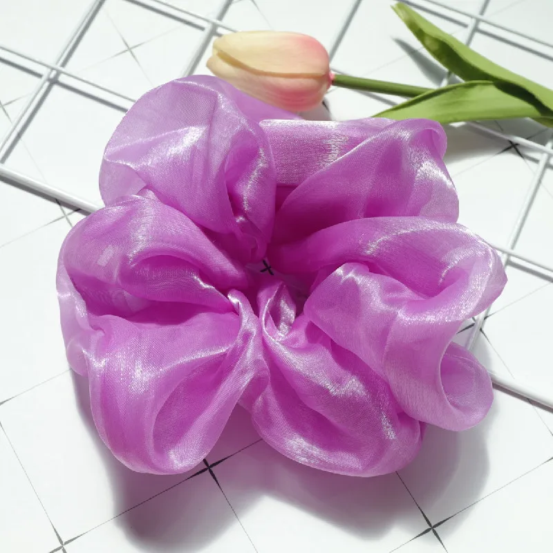 

Mmmup Satin Silk Scrunchies Women Elastic Rubber Hair Bands Girls Solid Ponytail Holder Hair Ties Rope Hair Accessories