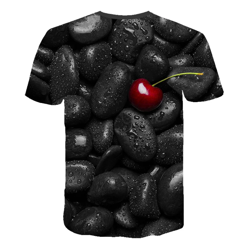 Крутые топы с 3D принтом фруктами Модные Летние Повседневные Дышащие футболки
